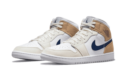 Air Jordan 1 Mid Tan Suede Navy